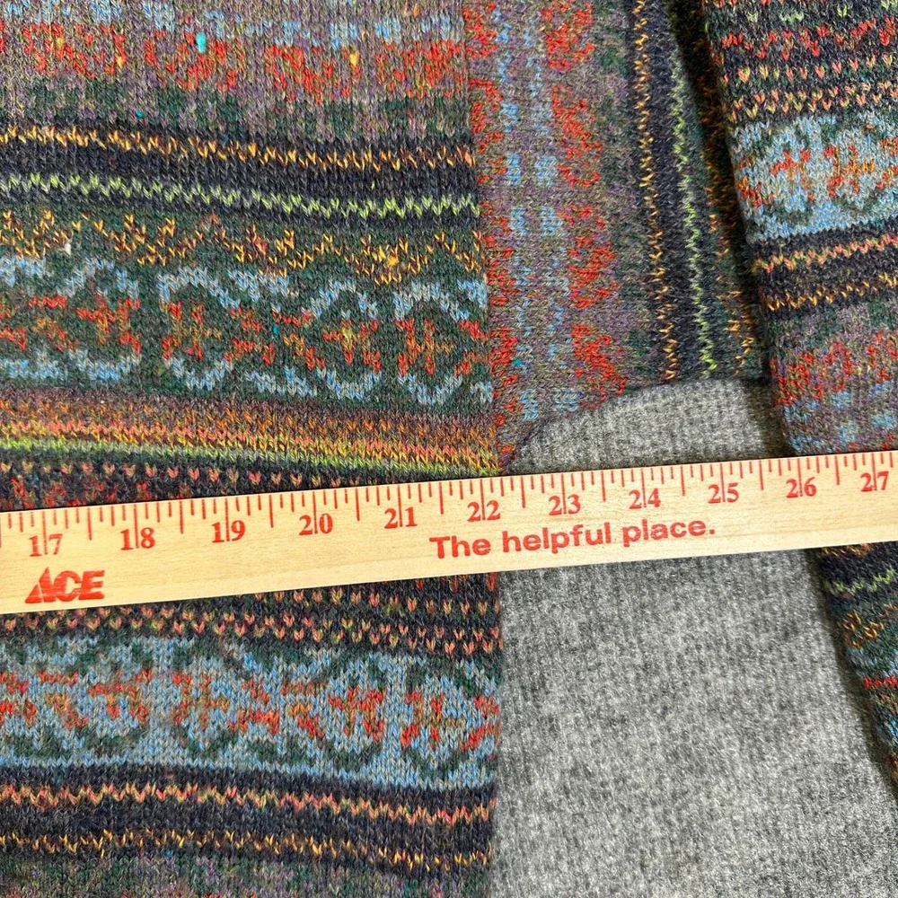 Noba 1950 Mens Fair Isle Crewneck Sweater Made in Italy Multi Color Size M